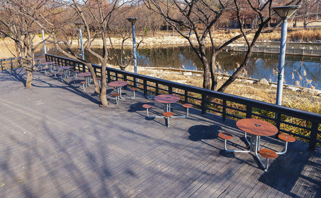 Seoul Forest Picnic Table adopted by BTS fans